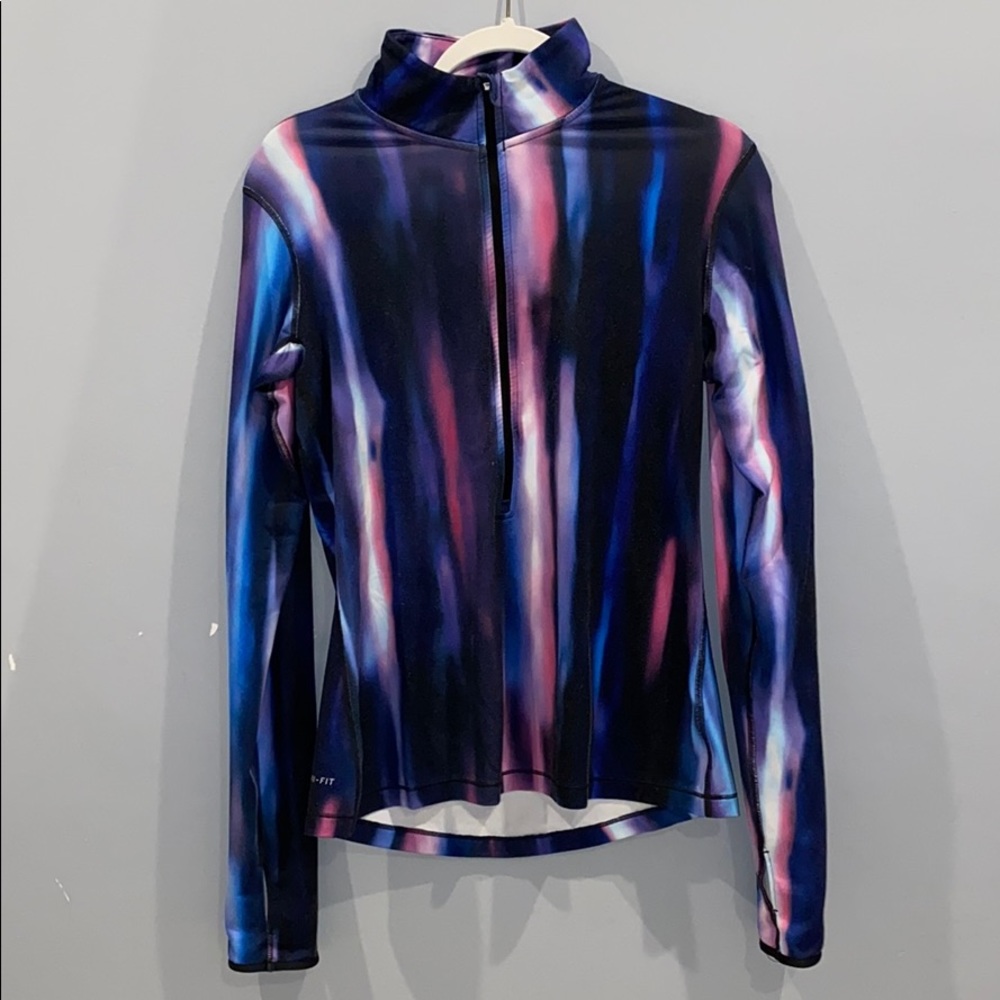 Nike warmup patterned zip up sweatshirt.